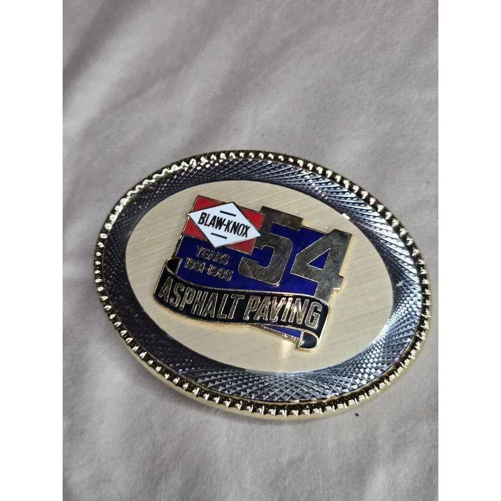 Blaw Knox 54 Years Anniversary Asphalt Paving Belt Buckle - Brand New Vintage